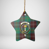 Clan Chisholm Hunting Ancient Tartan Crest Star Ceramic Ornament TN95 Chisholm Hunting Ancient Tartan Tartan Christmas